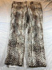 Worthington Modern Fit Crop Pants Women’s Sz 12 Snake Print False Pockets