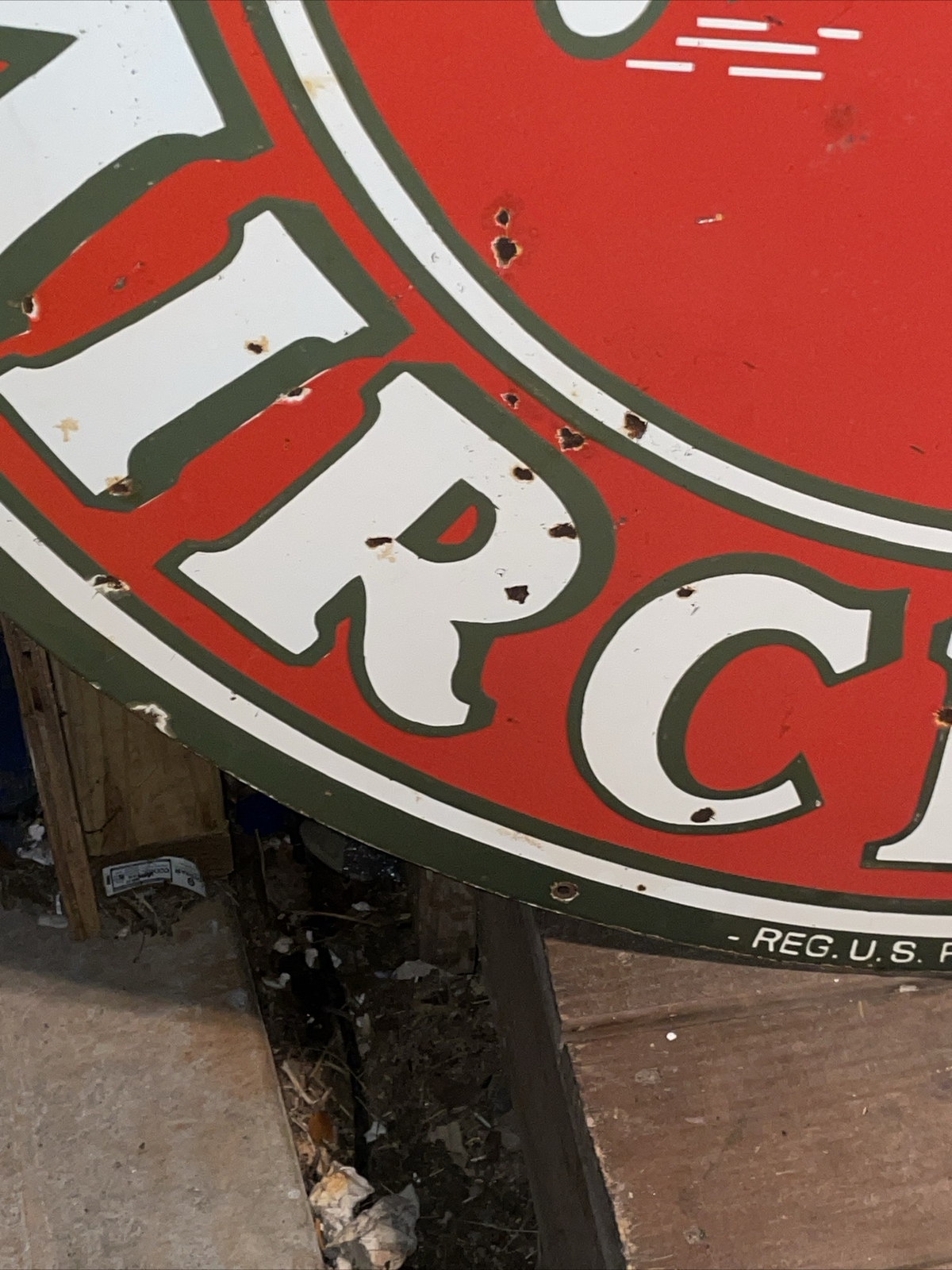 Large Sinclair Oil Double Sided Old Porcelain Sign eBay