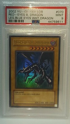 YU-GI-OH 2002 RED-EYES B. DRAGON LOB-070 UNLIMITED PSA-9 | eBay