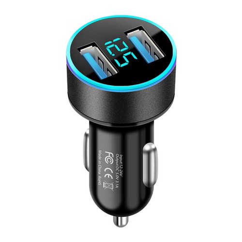 Dual Ports 3.1A USB Car Cigarette Charger Lighter Digital LED Voltmeter 12V/24V - Picture 11 of 20