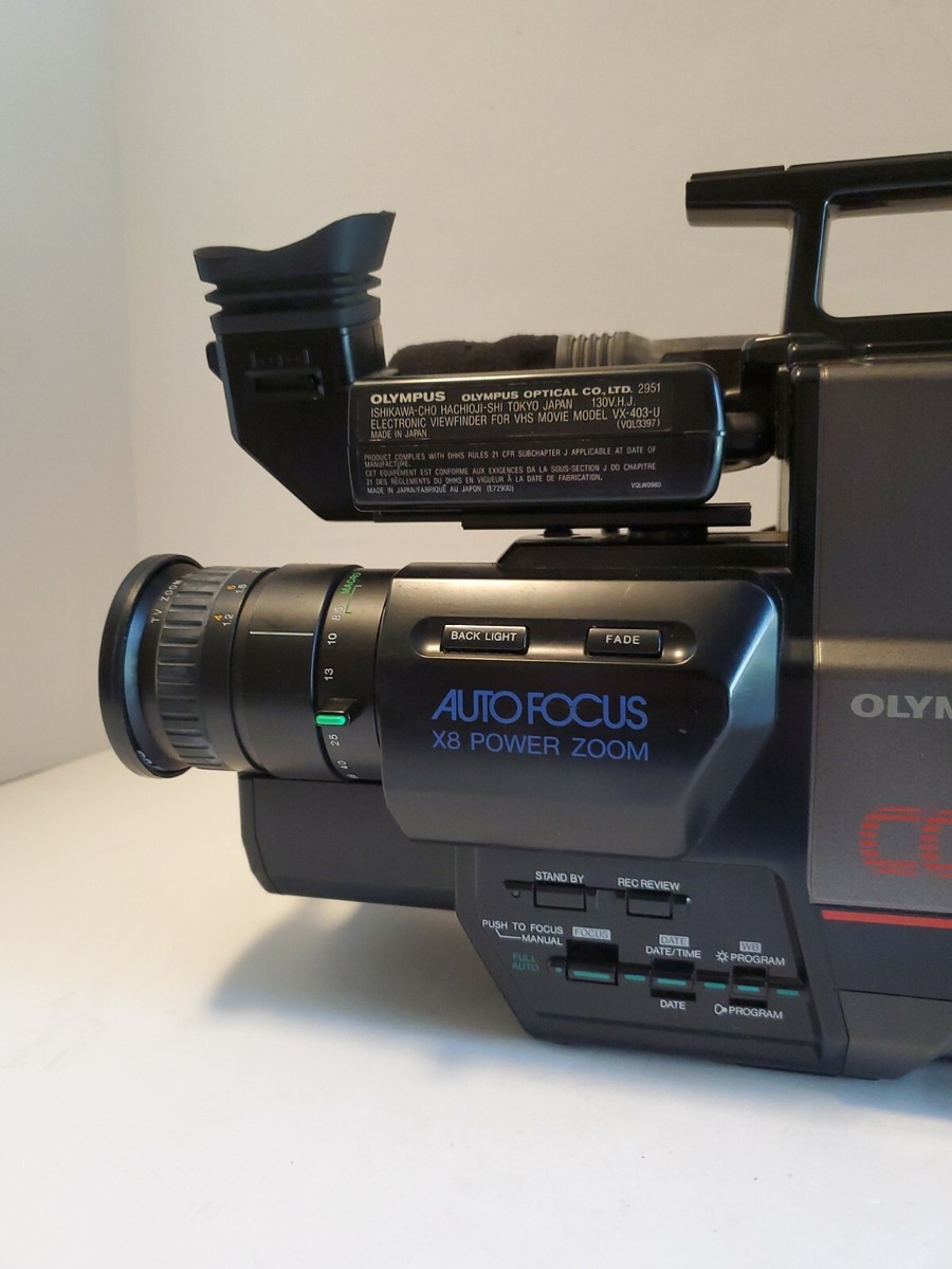 Olympus VHS Movie VX-403 Autofocus X8 Power Zoom, W/ Case Olympus VHS Movie VX-403 Autofocus X8 Power Zoom, W/ Case