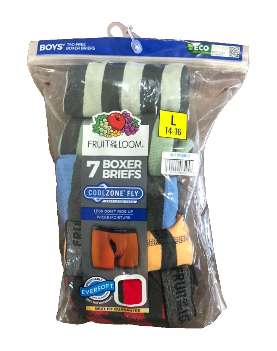 Hanes Boys 7-pk. Tag Free Boxer Briefs Large 14-16 (A3) | eBay