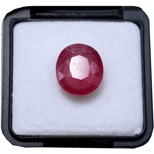 9.83 Cts Mozambique Natural Ruby High Grade 14mmx12mm Oval Faceted Cut Gemstone - Picture 8 of 14