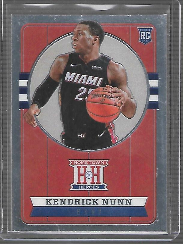 Kendrick Nunn 2020 NBA Panini Chronicles Hometown Heroes RC card #557 Miami Heat