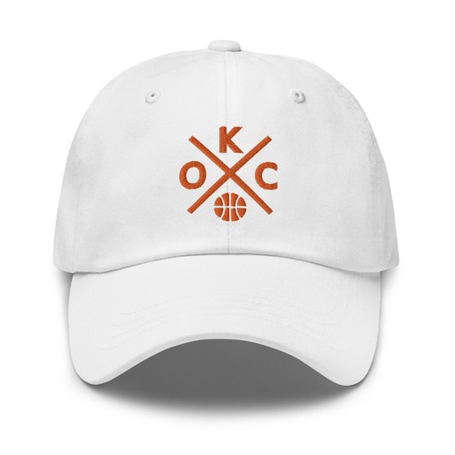 Oklahoma City Basketball Retro OKC Cross Baseball Cap Dad Hat - Picture 4 of 12