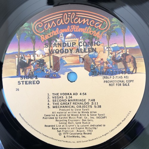 Woody Allen Standup Comic LP Vinyl Record Original Pressing - NBLP 2-7145 - Picture 5 of 5