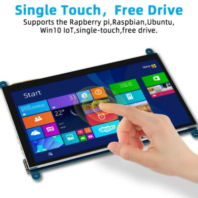 EYOYO 7'' 1024x600 IPS HDMI Monitores Pantalla Táctil Raspberry Pi Pantalla USB