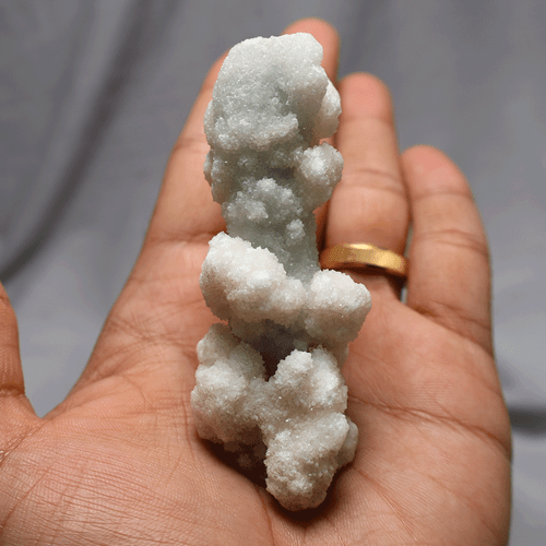 Espécimen de geoda de cristal druzy estalactita de cuarzo solar natural 80,2 g decoración mineral - Imagen 12 de 17