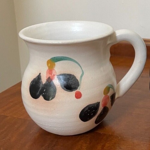 Irish Pottery Studio Dublin Ireland Suzanne May Blue Floral Coffee Mug
