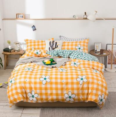 3D Gelbe Blütenblätter ZHUC3813 Bett Kissenbezüge Decke Bettdecke Abdeckung Set
