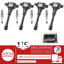 4pcs Ignition Coil and Iridium Spark Plug For Infiniti Q70 QX70 FX50 M56