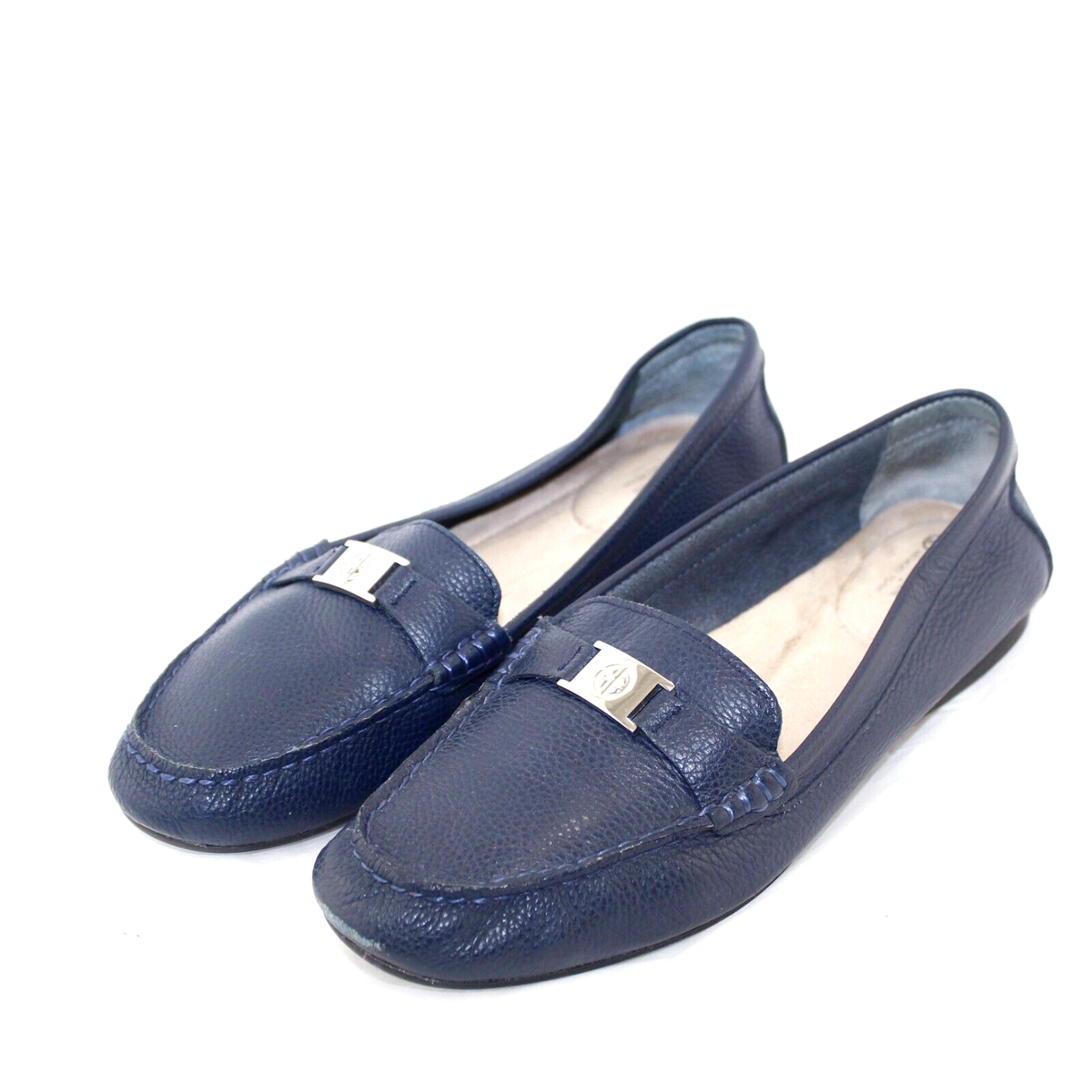 GIANI BERNINI womens Dailyn slip on dress flats shoe size M navy