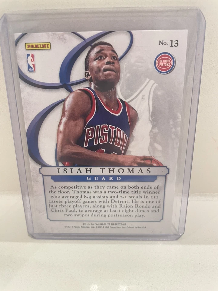 2013-14 Panini Elite Elite Series GOLD!!  /24 Isiah Thomas #13 HOF Pistons SSP - Image 2 of 4