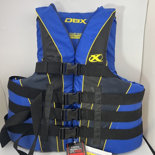 DBX Vector Series Life Vest Jacket PFD Adult L/XL Blue/Yellow New