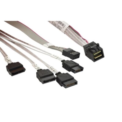 Mini SAS SFF-8643 to 4 x SATA Internal HD 50cm Cable SATA Raid Cable US-Seller