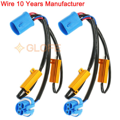 Wire LED Resistor Canceler Error Decoder 9007 HB5 Head Light Bulb Flickering Fix