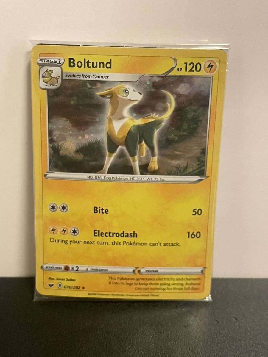 Pokemon - Boltund Cosmos Holo - 076/202 - Sword & Shield Promo Pack - Sealed Pokemon - Boltund Cosmos Holo - 076/202 - Sword & Shield Promo Pack - Sealed