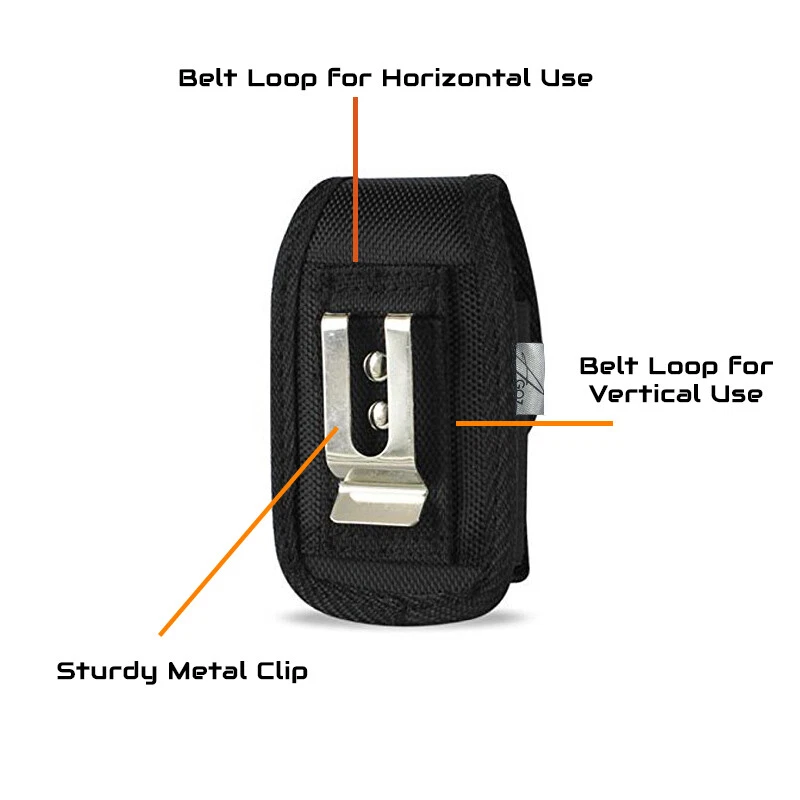 Funda vertical con clip para cinturón de lona resistente para Garmin Approach G6 G7 G8 G80 Golf GPS Foto 3 de 4