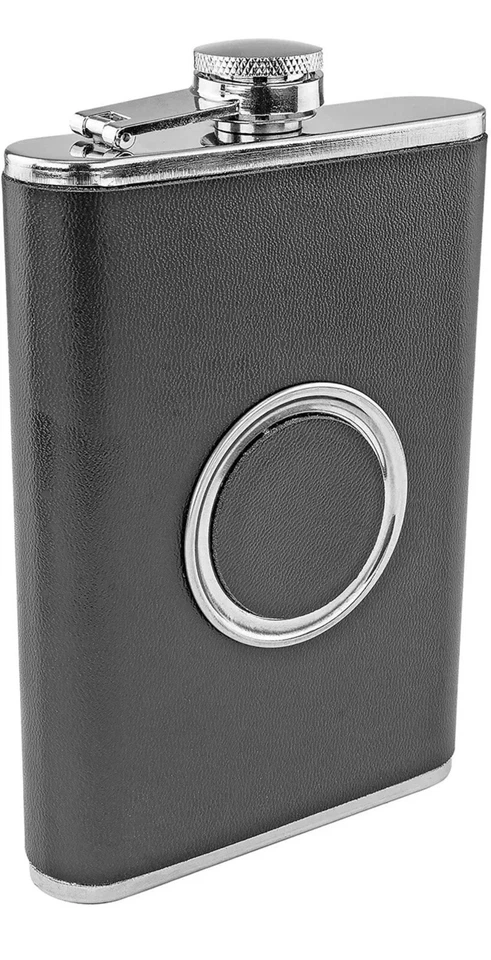 Shot Flask - 8oz Hip Flask With Built In Collapsible Stainless Steel Shot Glass - Image 3 of 4