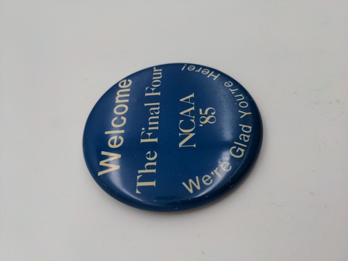 VTG NCAA Final Four Welcome Pinback Button '85 2 3/16 in - Imagen 6 de 6