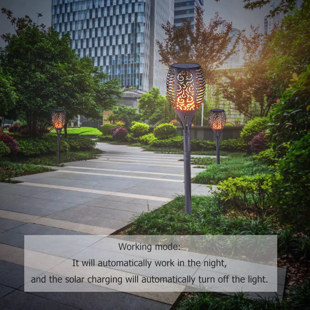 Garden solar flame lights deals
