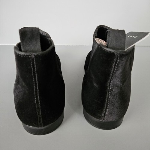 Zara Men's Black Chelsea Ankle Boots US 7 EU 40 Velure Velvet Dressy Prom Party - 第 6/13 張圖片
