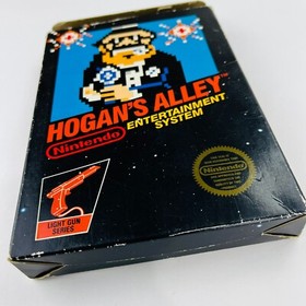 Hogan's Alley NES (Nintendo 1985) Completo en CAJA CIB 5 Tornillos Hangtab &iexcl;BONITO!