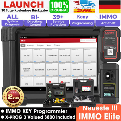 Launch X431 IMMO Elite Profi KFZ OBD2 Diagnosegerät Program Scanner mit X-PROG3