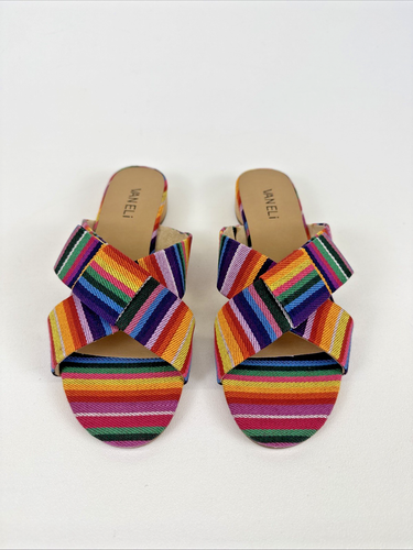 Vaneli Brook Multi Bright Women's Canvas Sandals Size 8.5 Wide New - Picture 2 of 7