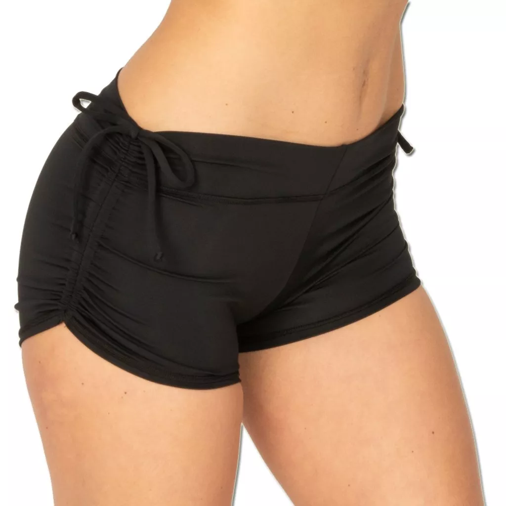 NEW Eco Friendly Cheeky Adjustable Length Tie Side Stretch Hot Yoga Shorts  NWT