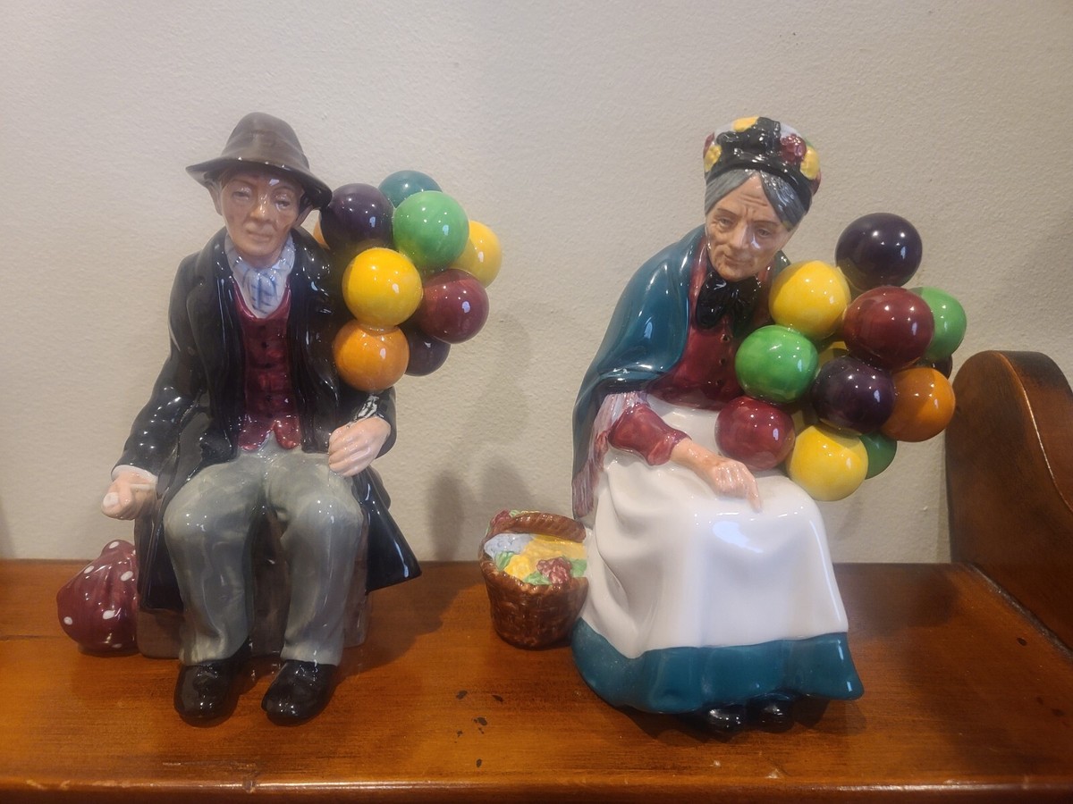 Royal Doulton HN1954 Balloon Man & HNJ315 Old Balloon Seller Royal Doulton HN1954 Balloon Man & HNJ315 Old Balloon Seller