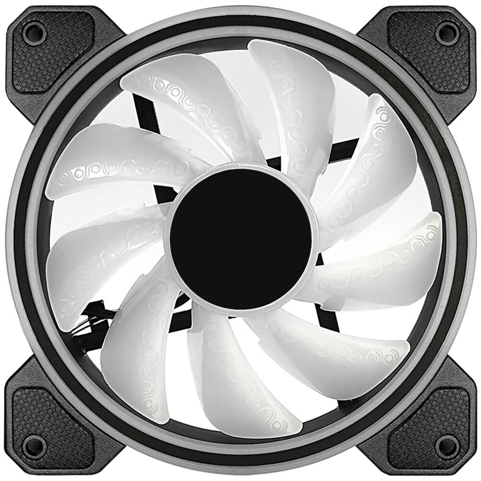 120mm RGB Computer Case Fan Quiet Cooling Fans LED RF Remote Control DIY PC ARGB - Image 4 of 4