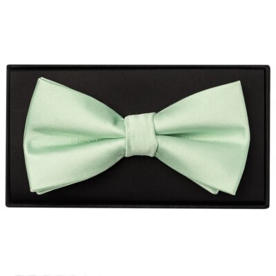 Handgefertigte hellmint Satin Herren Fliege Hochzeit Taufe formell Dickie Bow