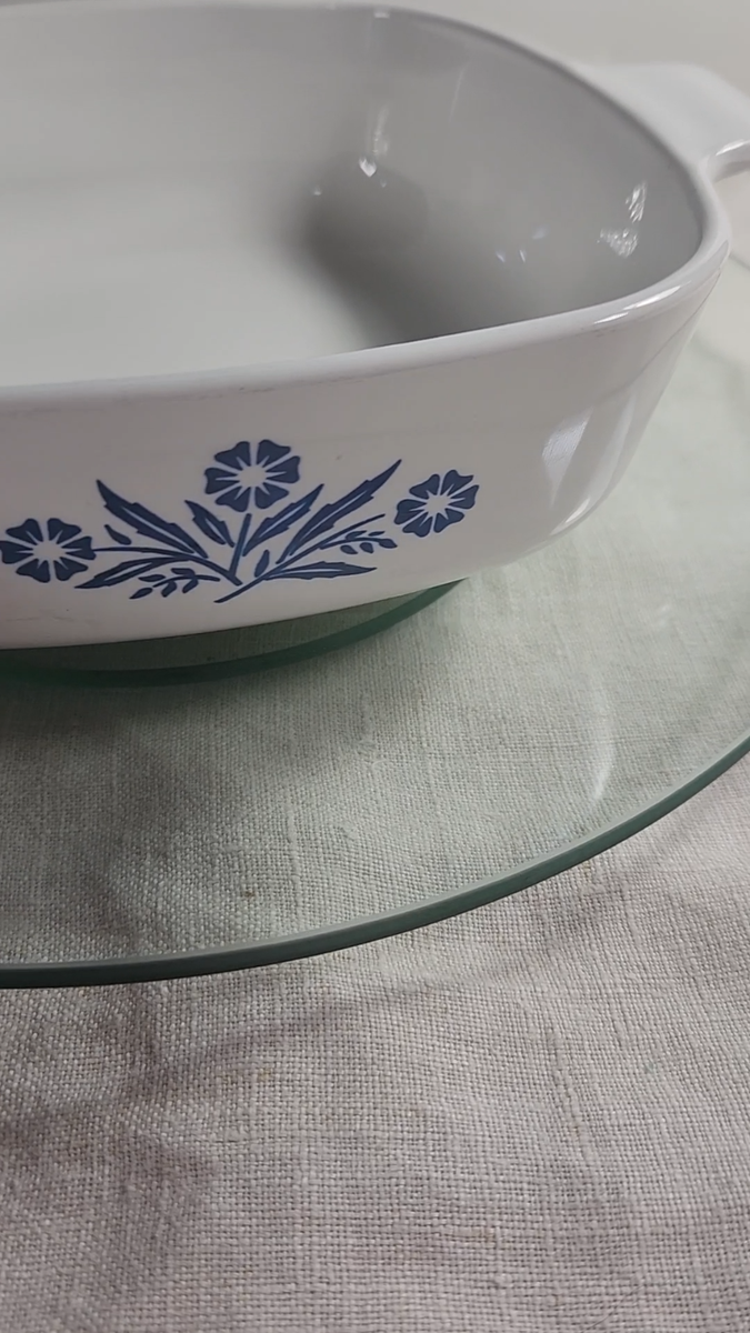 Corning Ware Casserole Dish P1B Vintage Blue Cornflower 4 Cup