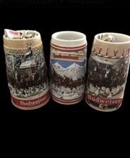 Anheuser-Busch A B and C Series Budweiser Mugs
