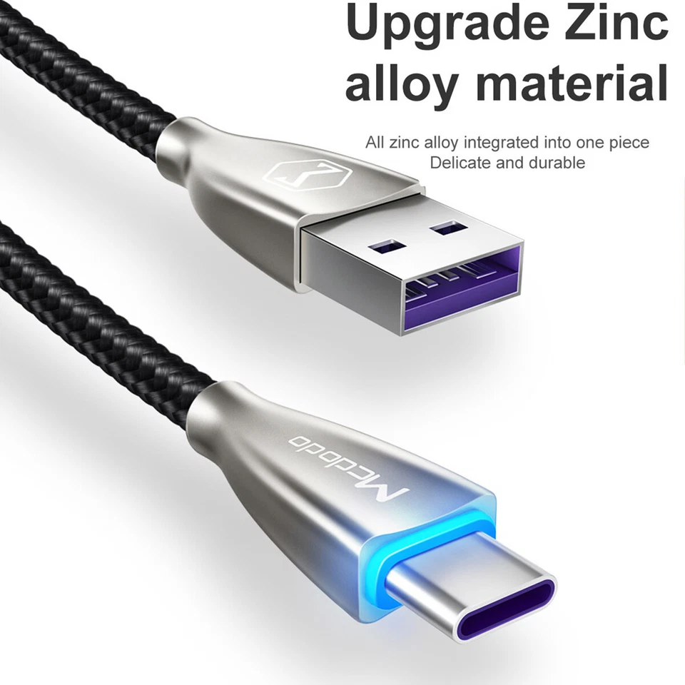Cargador de cable de carga rápida Mcdodo 5A tipo C a USB para Samsung S23 S22 S21 Ultra Foto 2 de 4