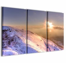 Quadro Moderno 100 x 60 cm Stampa su Tela Canvas 3 pz  Paesaggio Vesuvio 051