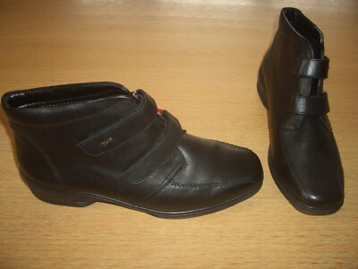 Jenny by Ara Damen Stiefel Stiefelette Luftpolster Schuhe 41 Leder Klett schwarz