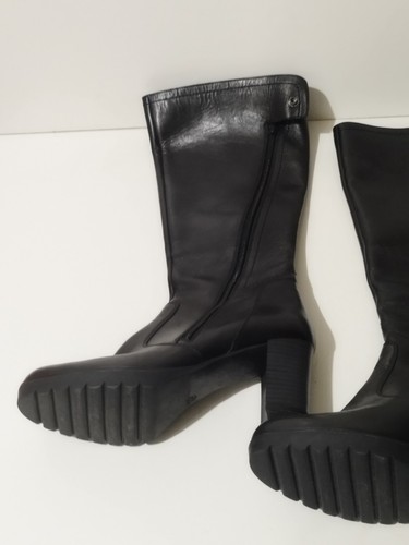 STIVALI DONNA NERO NUOVI SILVIA SOFT TG 37 ZIP E BOTTON DOWN TACCO CM 7 - Foto 5 di 8