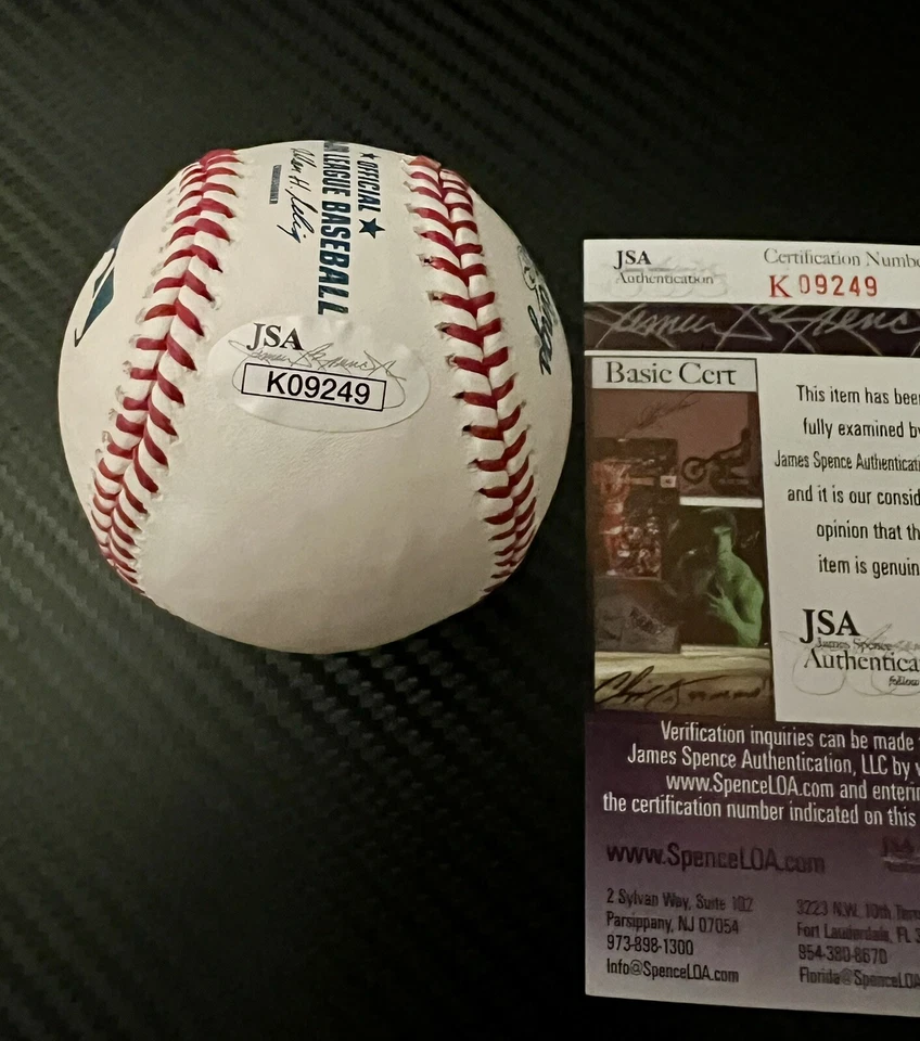 Béisbol firmado por José Fernández con certificado de autenticidad de JSA Foto 2 de 2