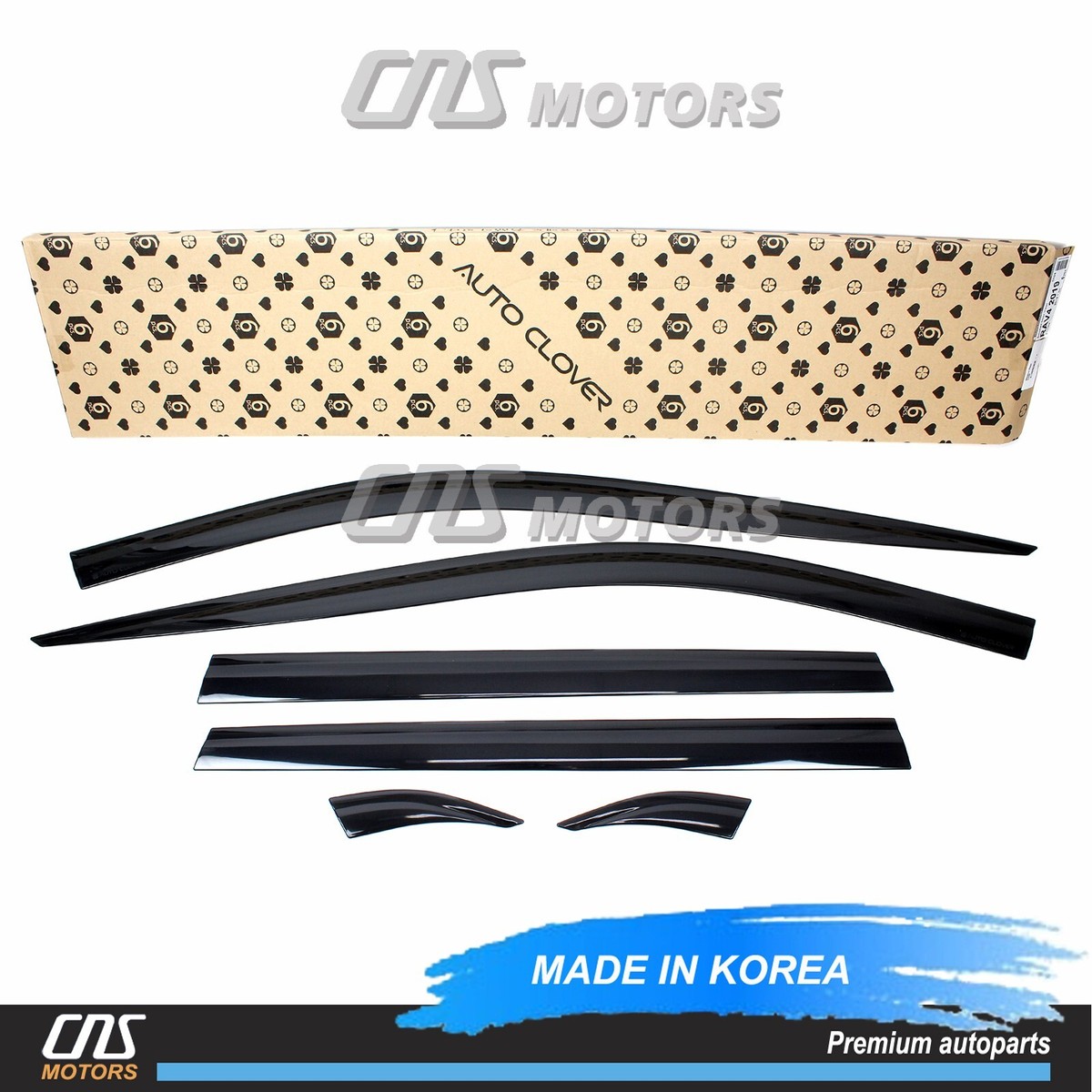 Smoked Window Sun Vent Visor Rain Guards 6pcs for 2019-2023 Toyota