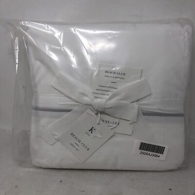 Serena & Lily Beach Club Percle Sheeting Set King ,Fog