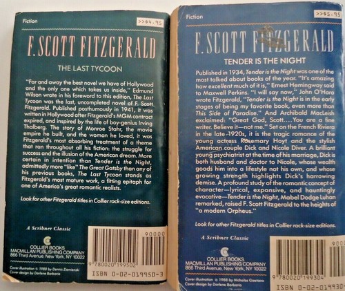 Lote de 2 PB F Scott Fitzgerald El último magnate Tender is the Night - Imagen 2 de 2