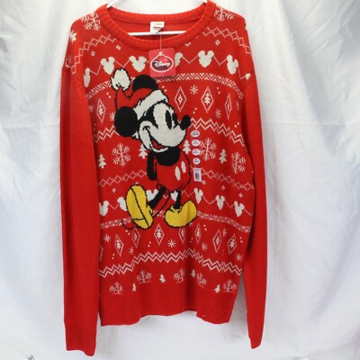 Disney Mickey Mouse Christmas Sweater Adult XL Men NEW With Tags Xmas