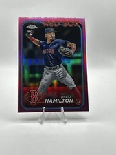 2024 Topps Chrome DAVID HAMILTON Pink Refractor Rookie Card RC #49 Red Sox. rookie card picture