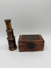 Victorian Marine Telescope Wood Box with Dolland Marine Telescope