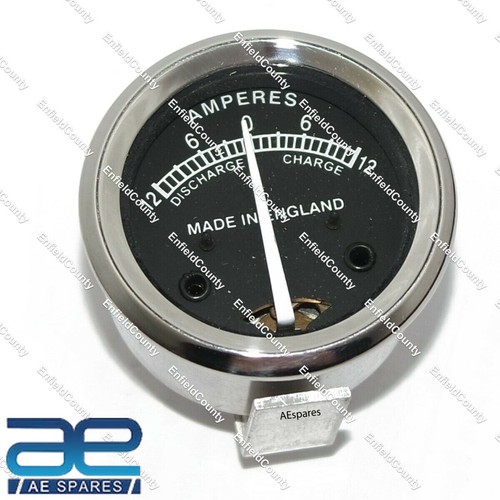 10X Lucas Repro Ampère Mètre 12 Ampèremètre 12V Pour N BSA Triumph Ariel Ajs - Photo 3/4