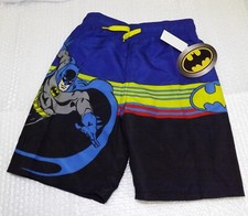 Batman netted swim trunk 7 boys UPF 50 UV Protection New With Tags