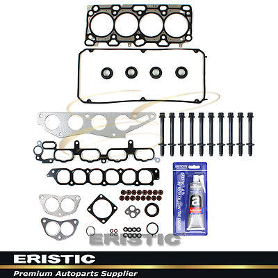 Head Gasket Set Head Bolts Timing Belt Kit Fits 04-07 Mitsubishi 2.4L SOHC 4G69