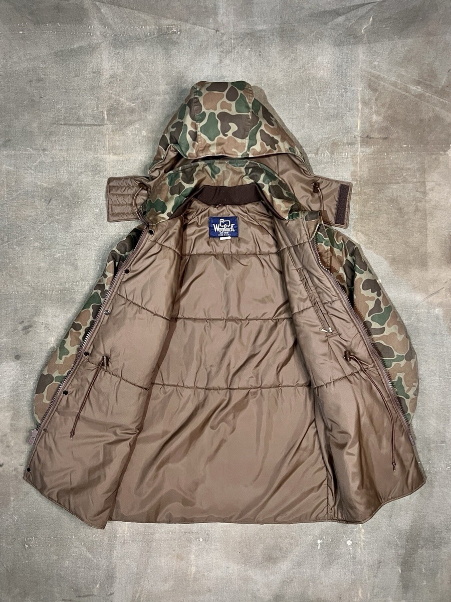 vtg 80's Woolrich Duck Camo Jacket Made in USA Hunting Streetwear